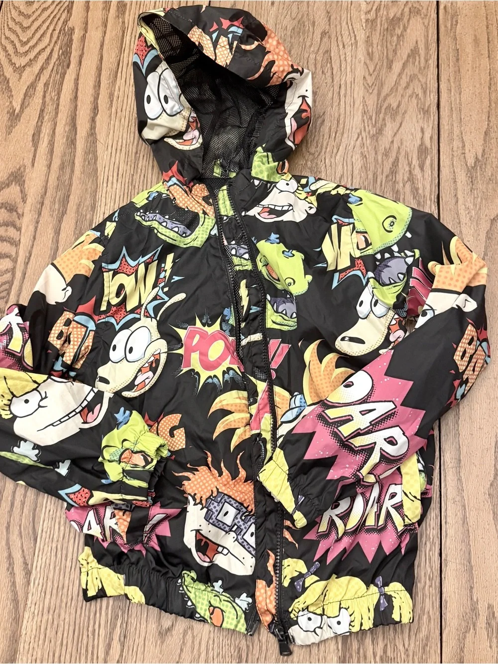 Nickelodeon  Rugrats 2022 • Cartoon Comic Windbreaker Jacket Size 10/12 EUC EUU